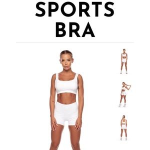 Saski Collection White Sports Bra size SMALL